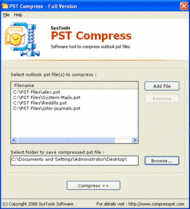 PST Compress screenshot